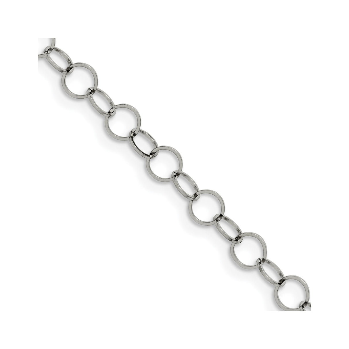 Stainless Steel 6 mm Polished Chain Necklace detail view