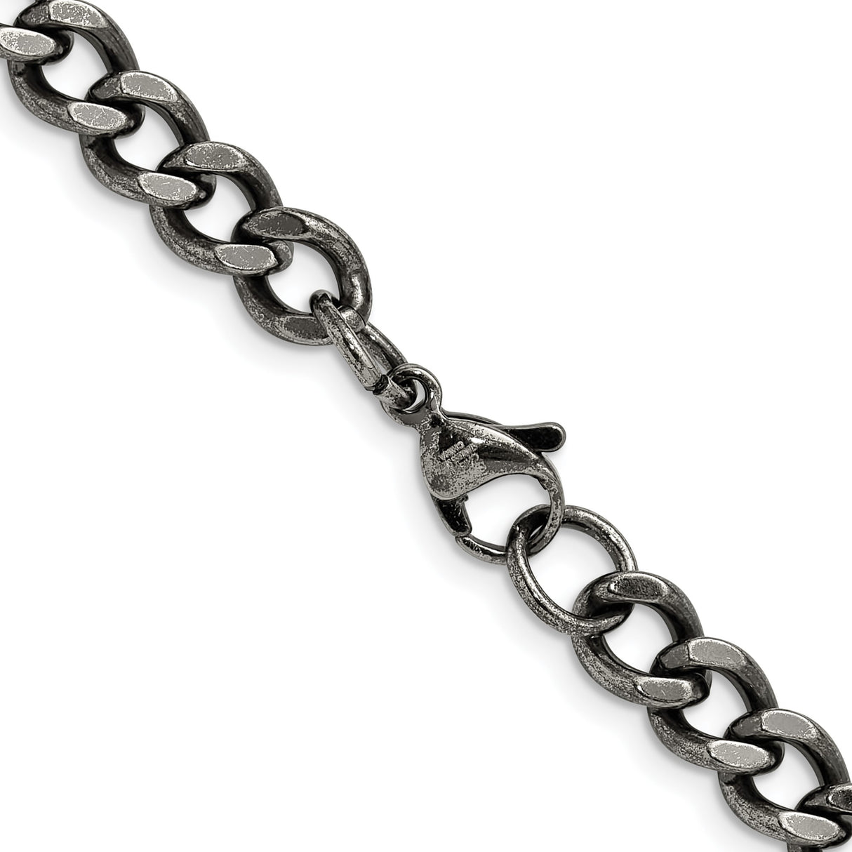 Stainless Steel 6.7 mm Curb Chain Necklace alternate angle