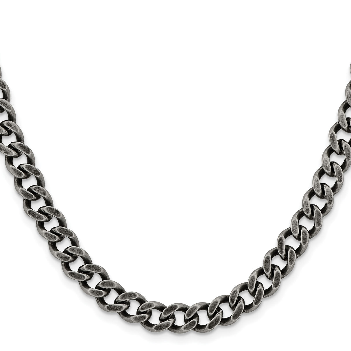 Stainless Steel 7.5 mm Curb Chain Necklace