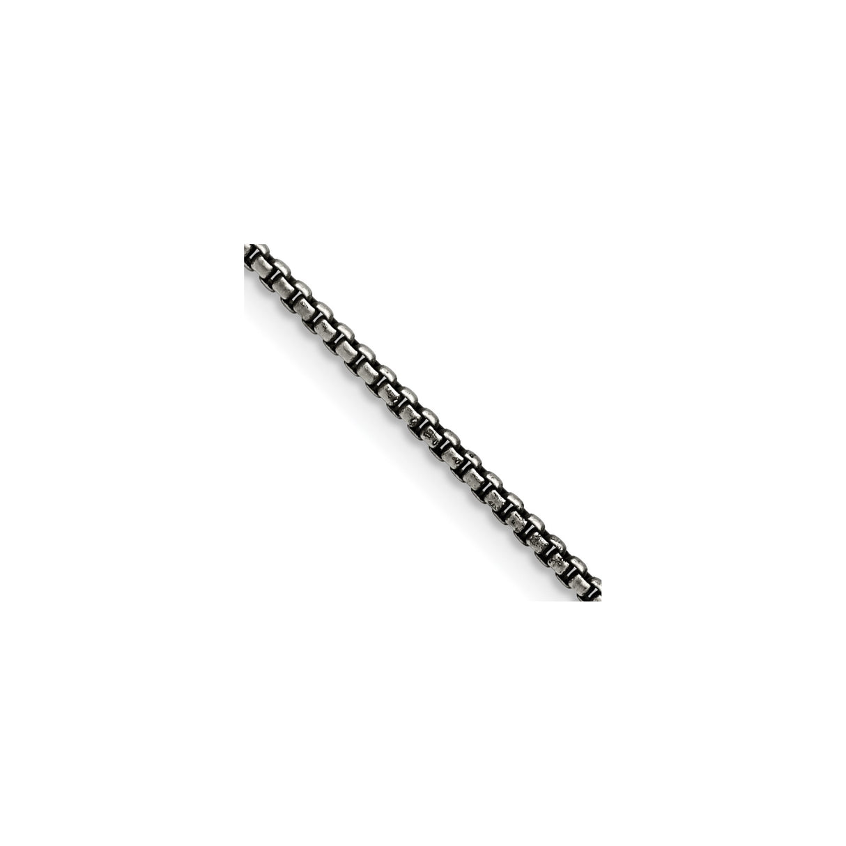 Stainless Steel 2.25 mm Box Chain Necklace detail view