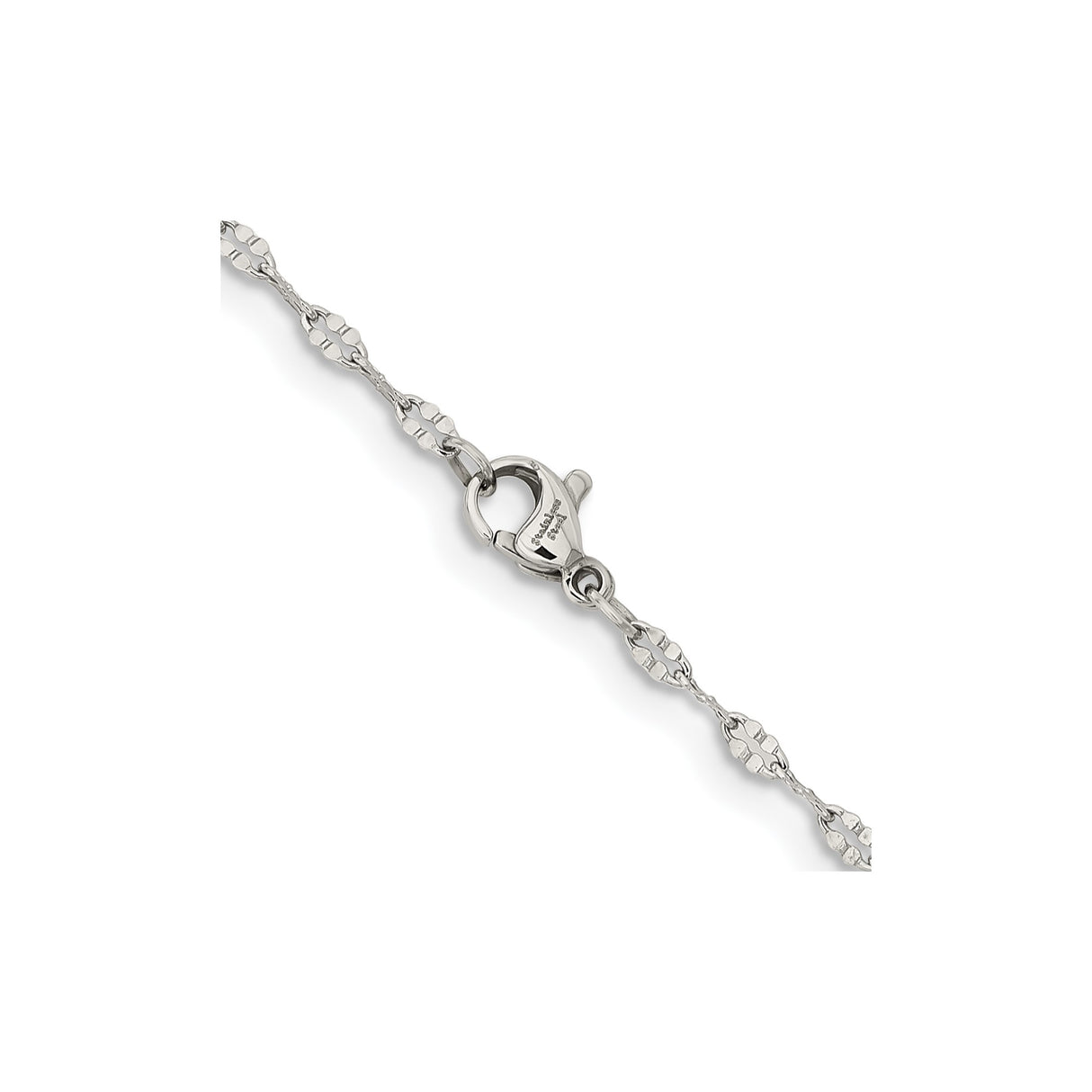 Stainless Steel 2.5 mm Polished Chain Necklace alternate angle