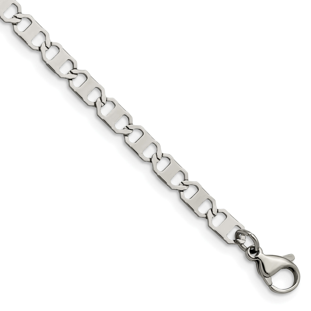 Stainless Steel 5 mm Polished Chain Bracelet