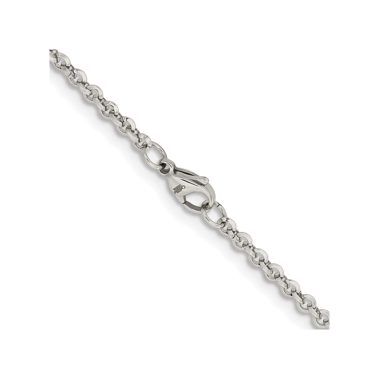 Stainless Steel 3.2 mm Polished Chain Necklace alternate angle