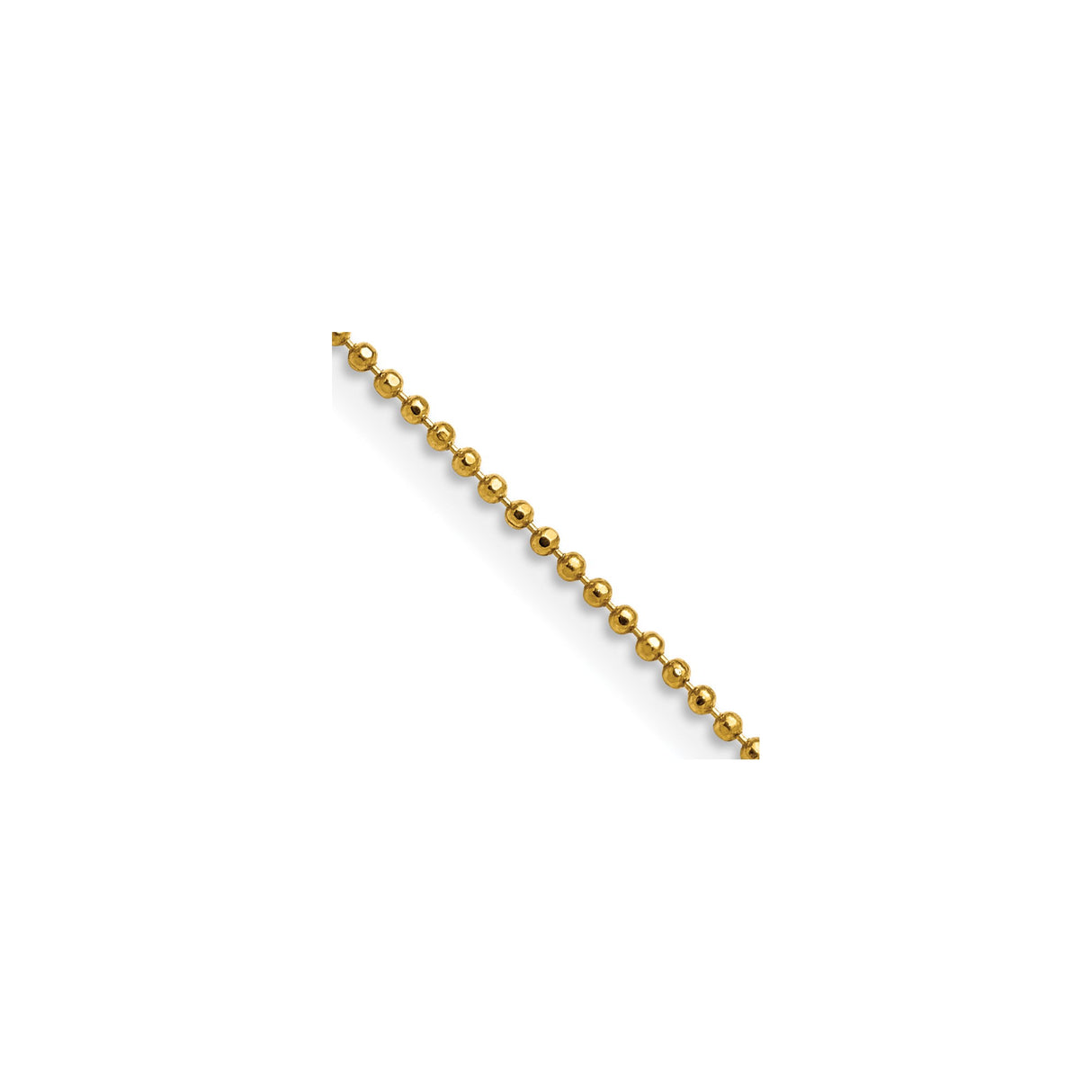 Yellow Gold 1.5 mm Polished Chain Necklace detail view