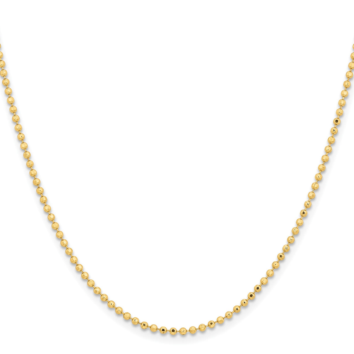 Yellow Gold 2 mm Polished Chain Necklace