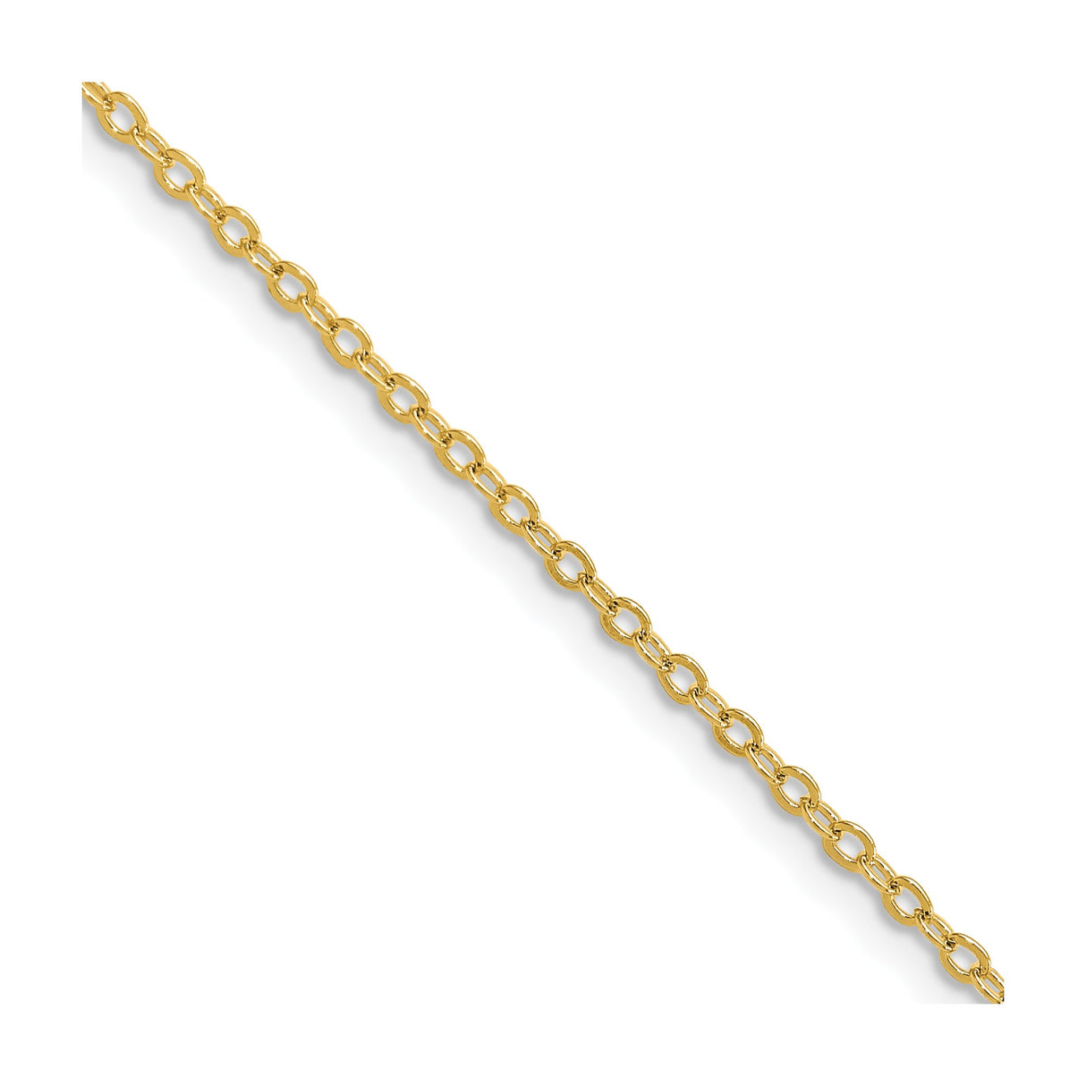 Yellow Gold 1.7 mm Polished Chain Necklace detail view