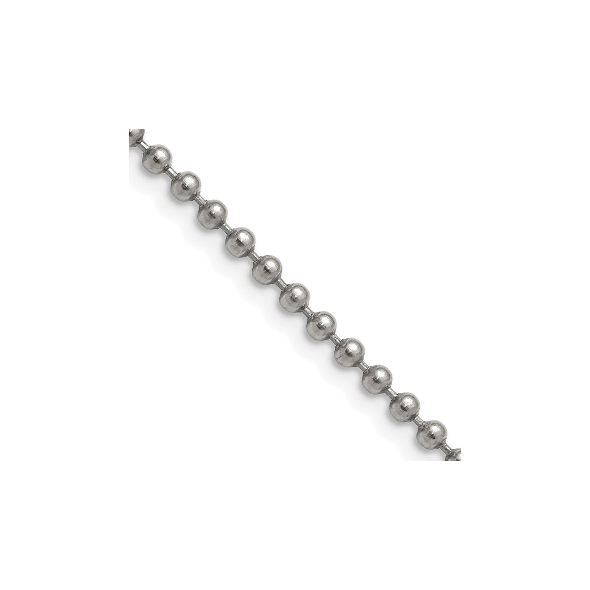 Stainless Steel 3 mm Polished Chain Necklace detail view