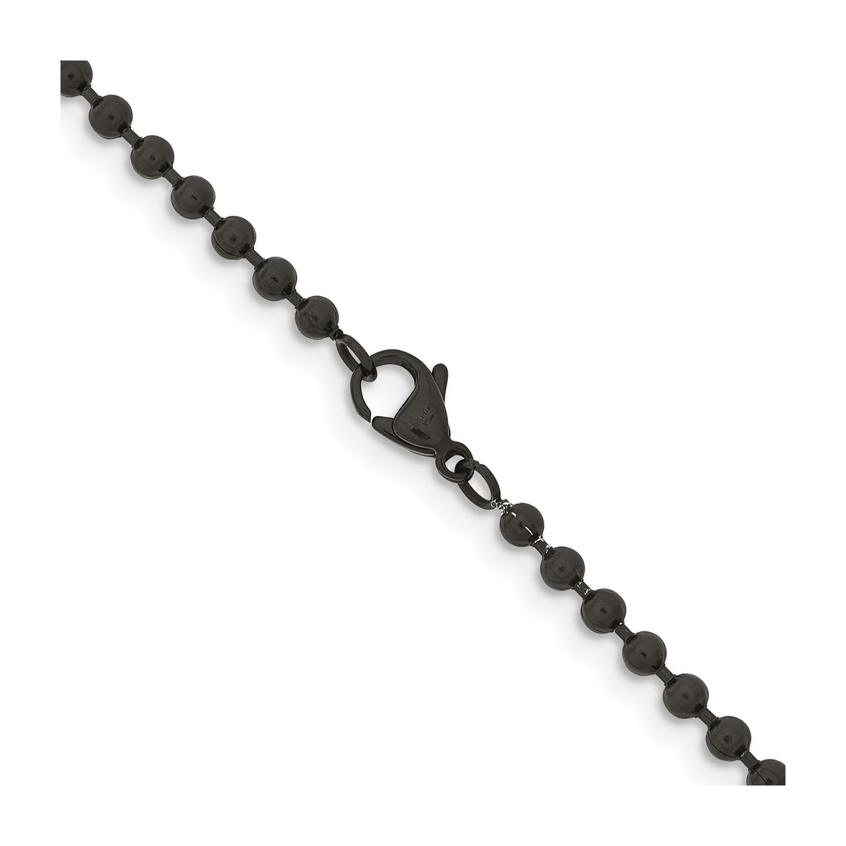 Stainless Steel 3 mm Polished Chain Necklace alternate angle
