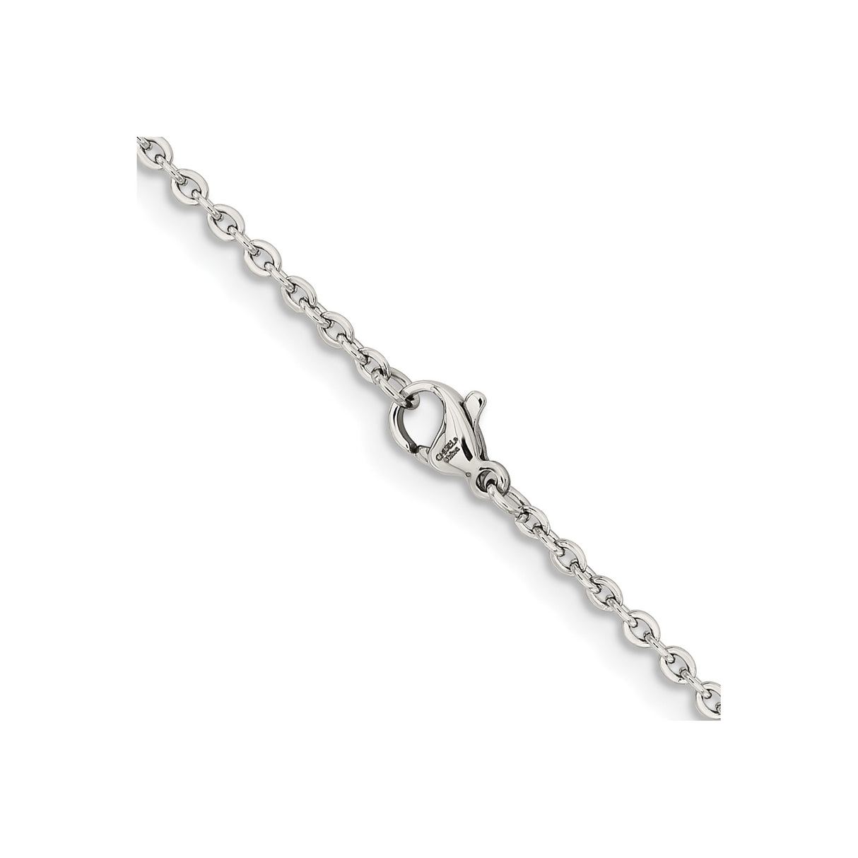 Stainless Steel 2.3 mm Polished Chain Necklace alternate angle
