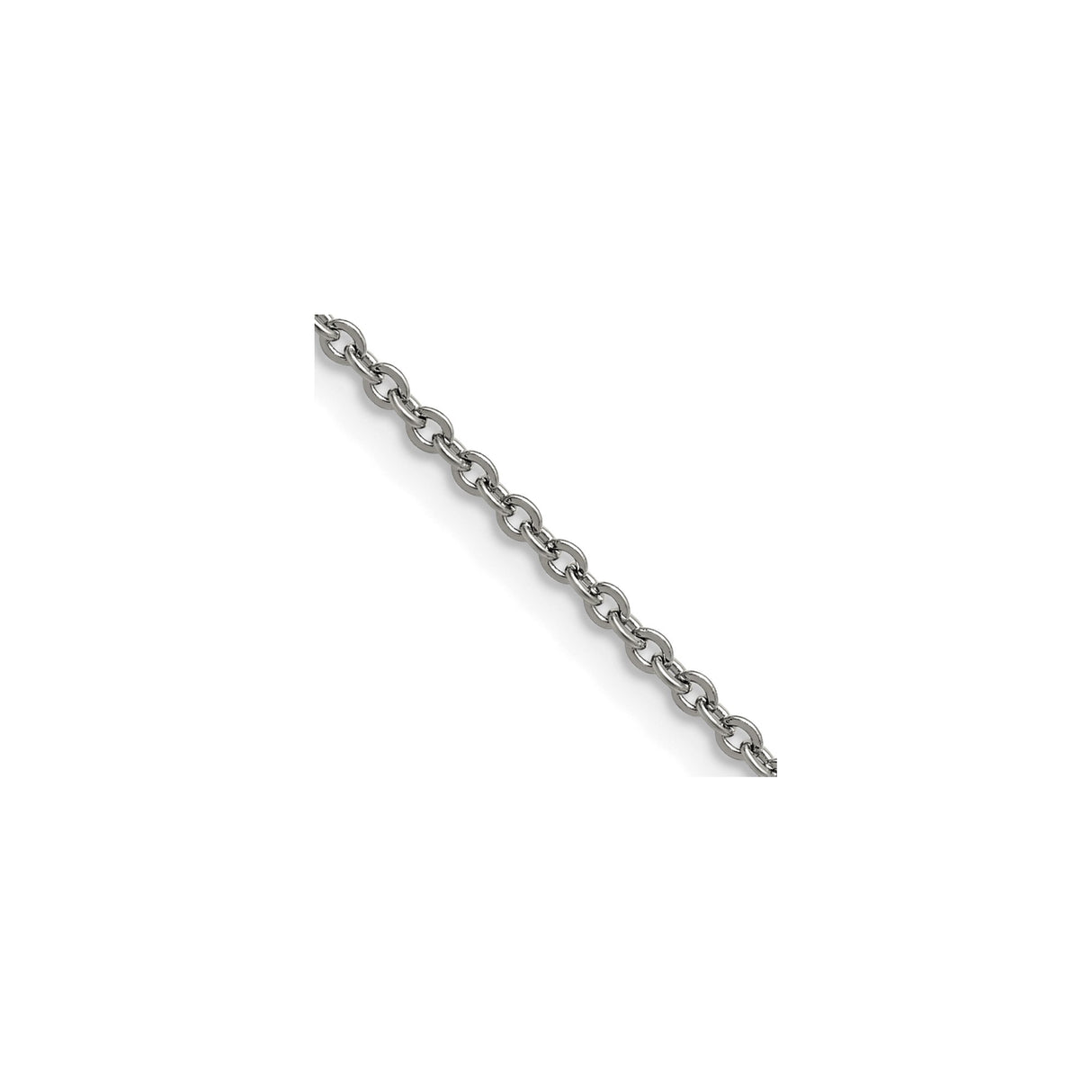 Stainless Steel 2.3 mm Polished Chain Necklace detail view