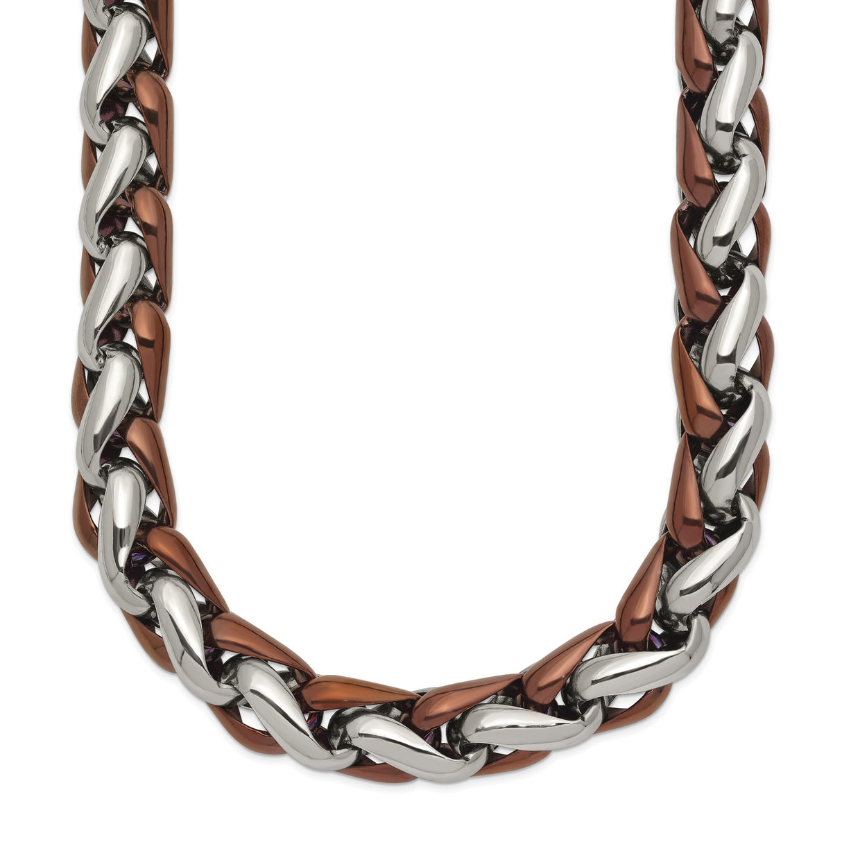 Stainless Steel Open link Chain Necklace, 10.78 mm