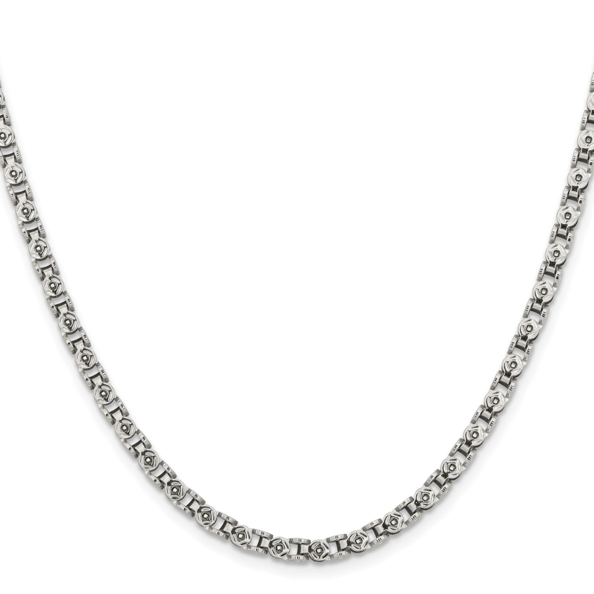 Stainless Steel 3.75 mm Polished Chain Necklace, Solid alternate angle