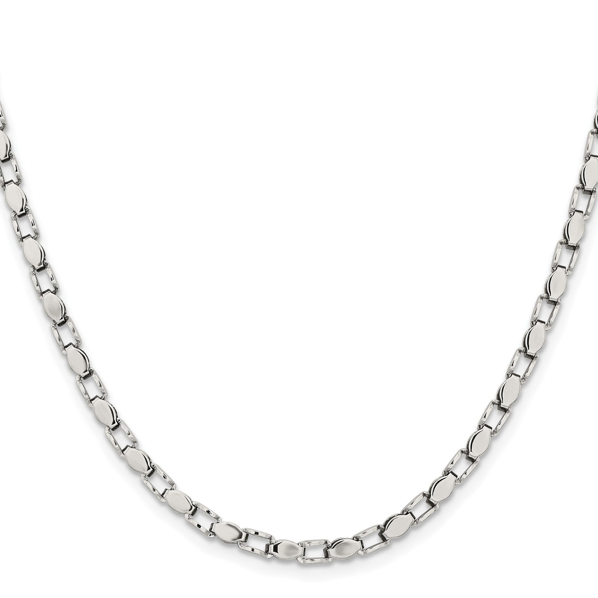 Stainless Steel 3.3 mm Polished Chain Necklace, Solid