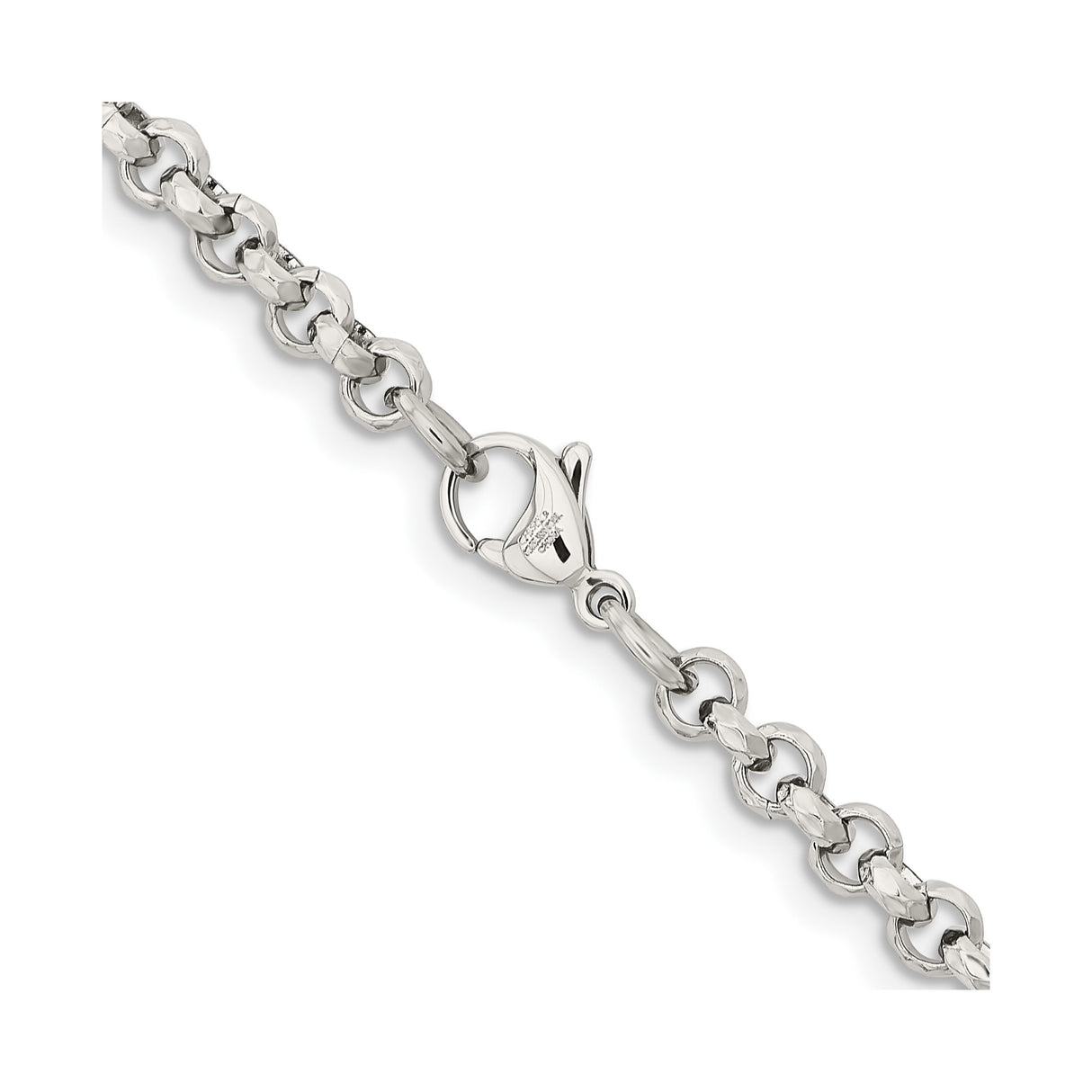 Stainless Steel 5 mm Polished Chain Necklace alternate angle
