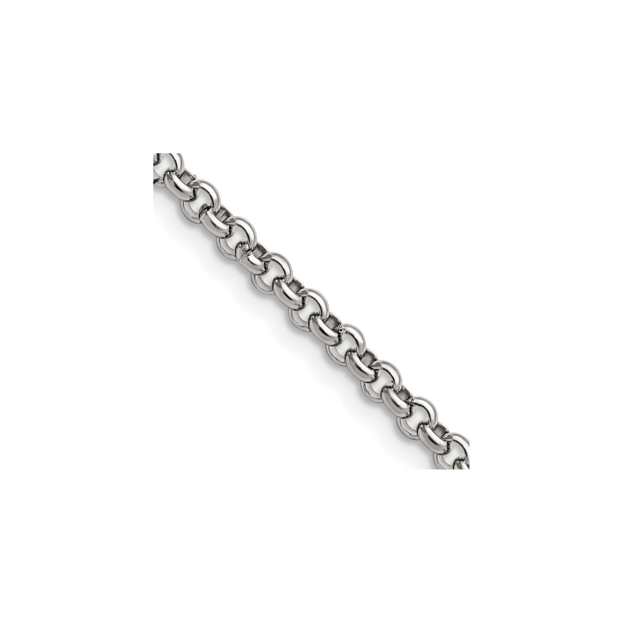 Stainless Steel 3.9 mm Polished Chain Necklace detail view