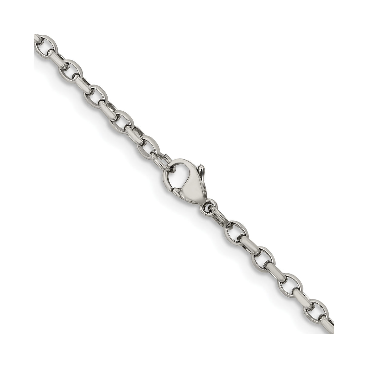 Stainless Steel 3.2 mm Polished Chain Necklace alternate angle