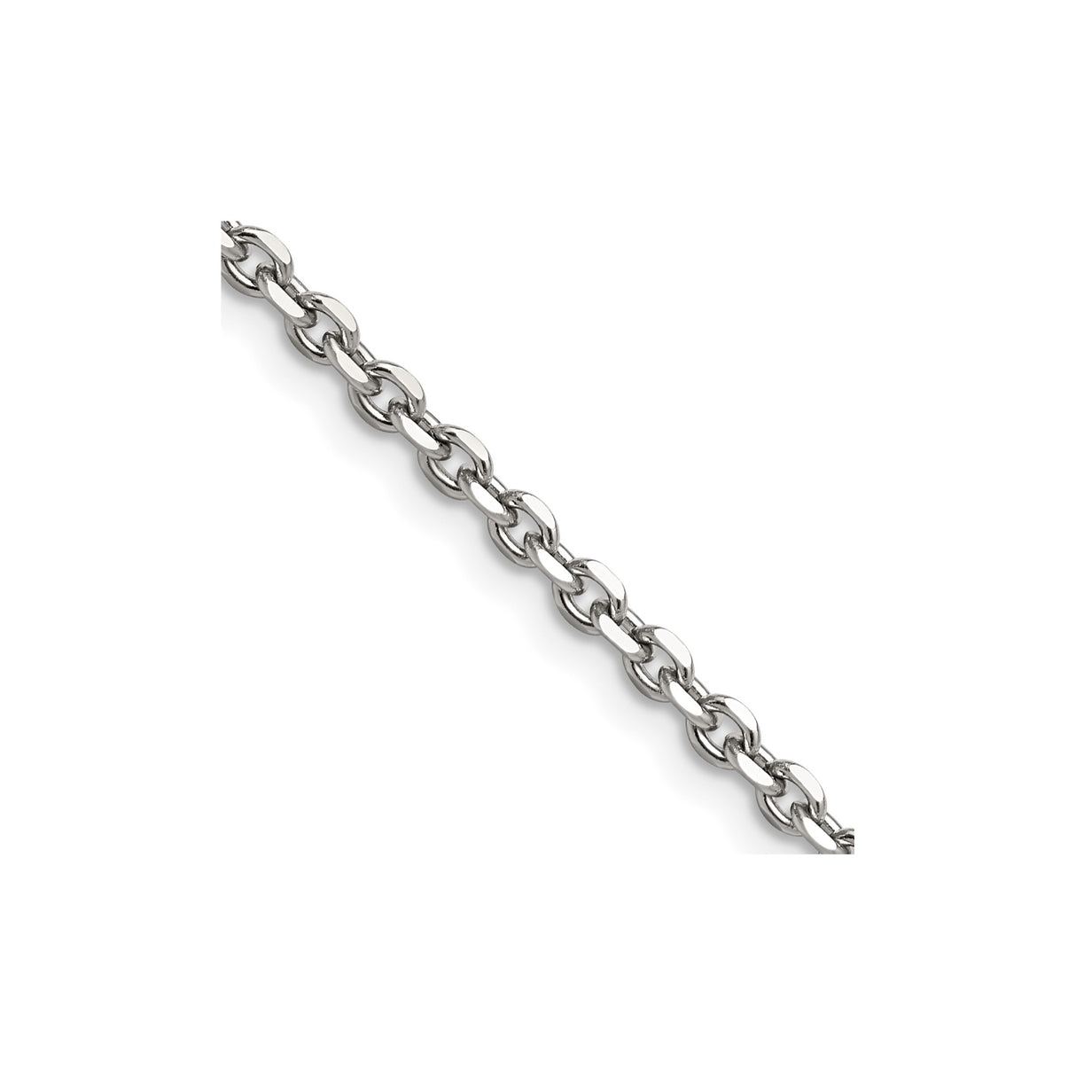 Stainless Steel 3.4 mm Polished Chain Necklace detail view