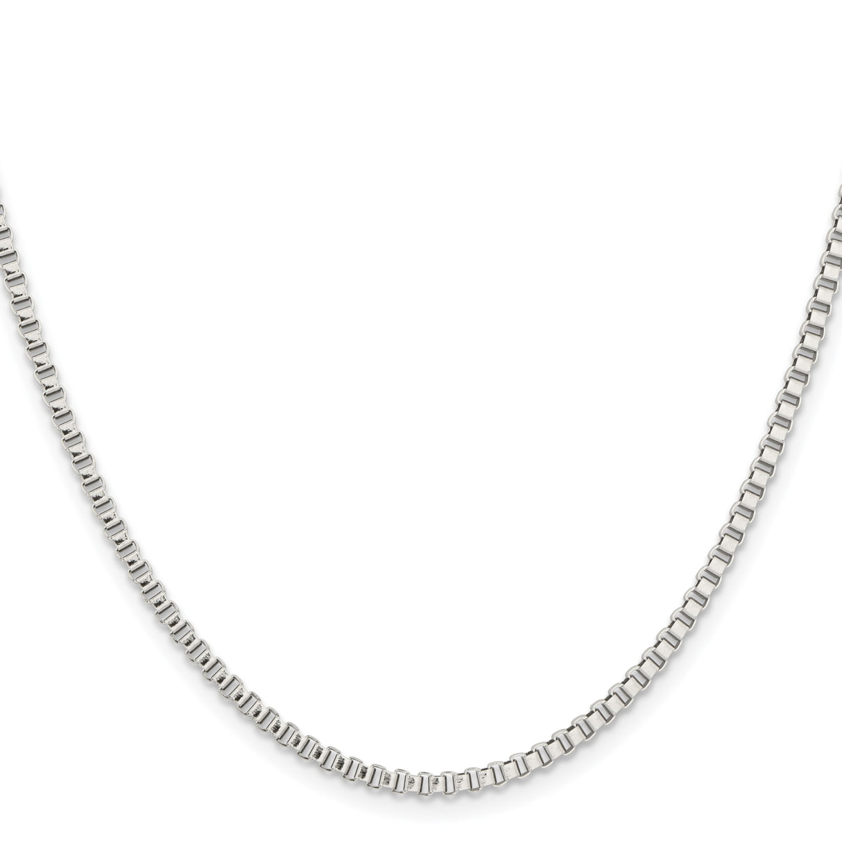 Stainless Steel 2.4 mm Box Chain Necklace, Polished