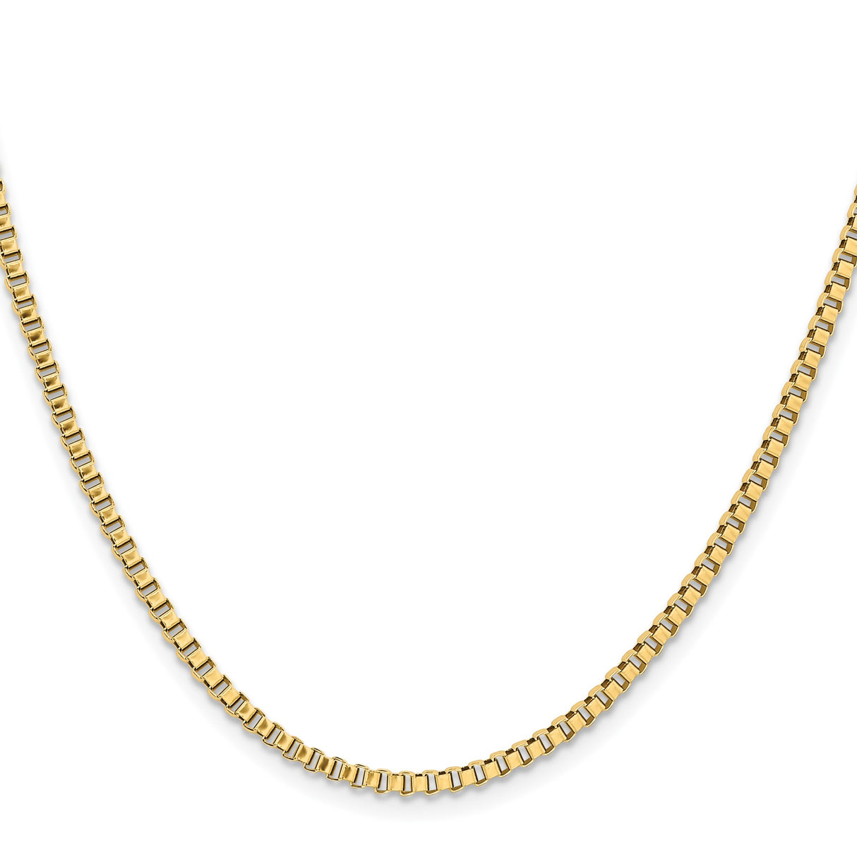 Stainless Steel 2.4 mm Box Chain Necklace, Polished