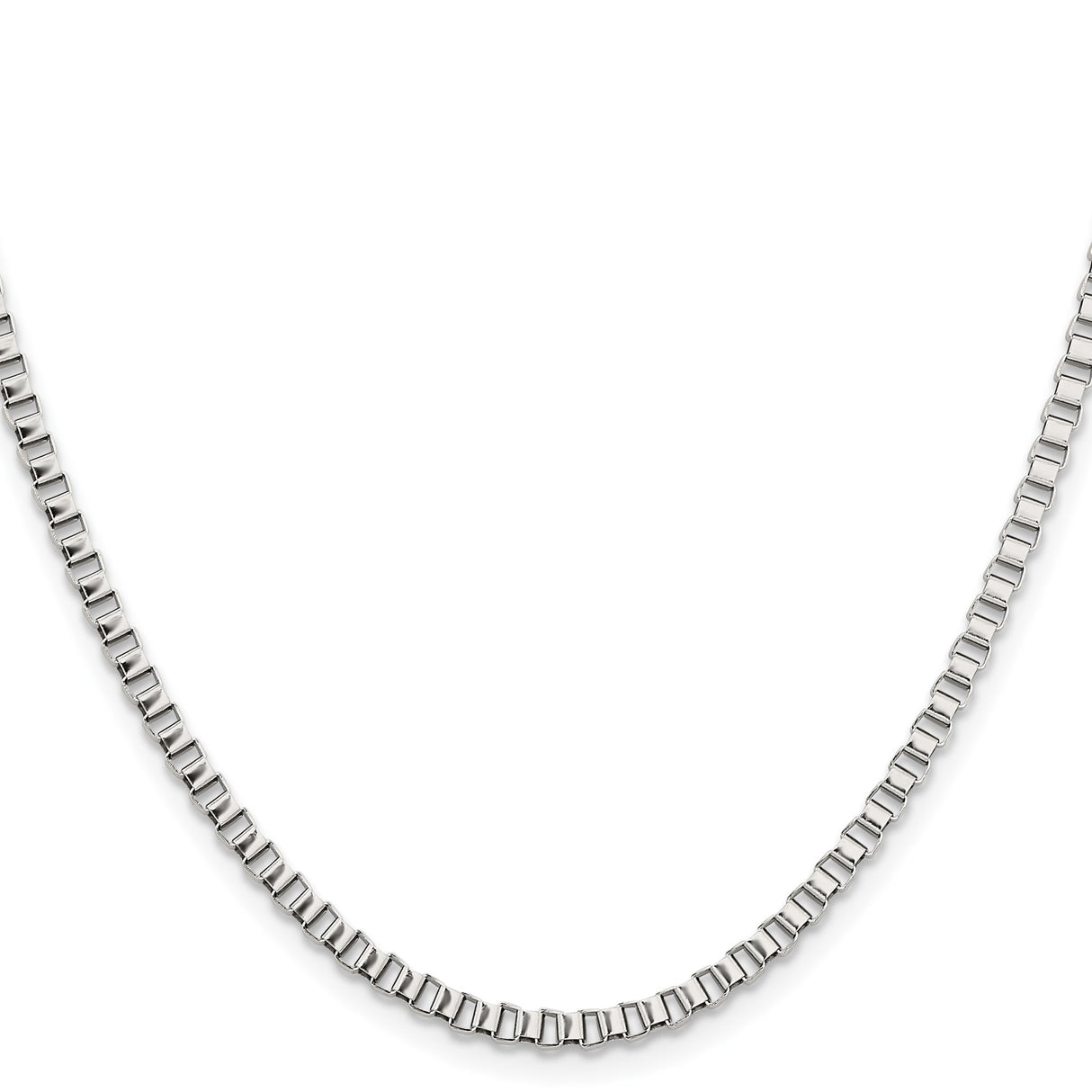 Stainless Steel 3.2 mm Box Chain Necklace, Polished
