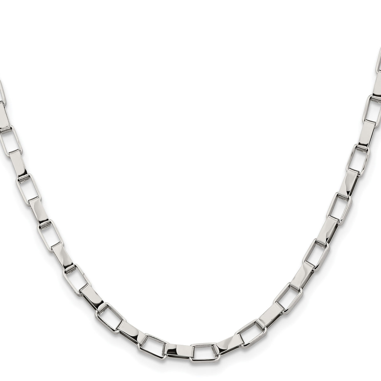 Stainless Steel 4.8 mm Box Chain Necklace, Polished