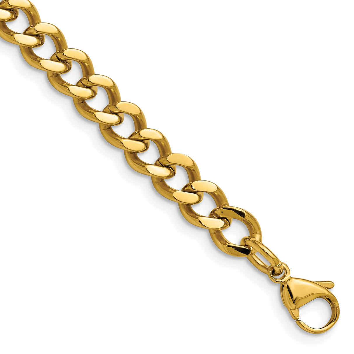 Stainless Steel 7.5 mm Curb Chain Bracelet, Polished