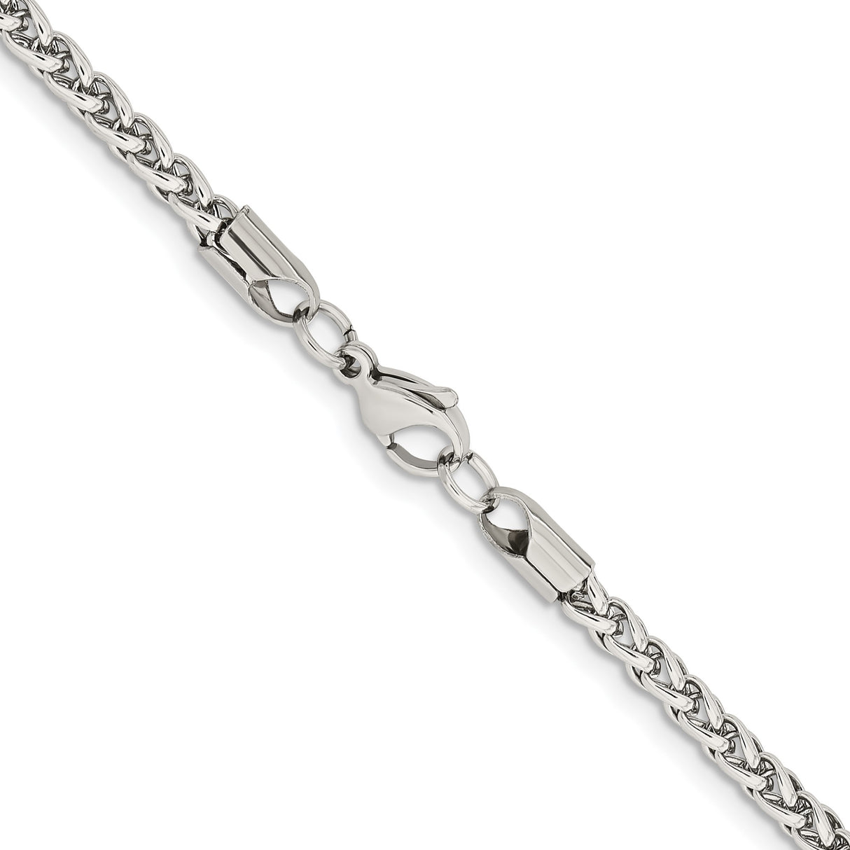 Stainless Steel 4 mm Polished Chain Necklace alternate angle