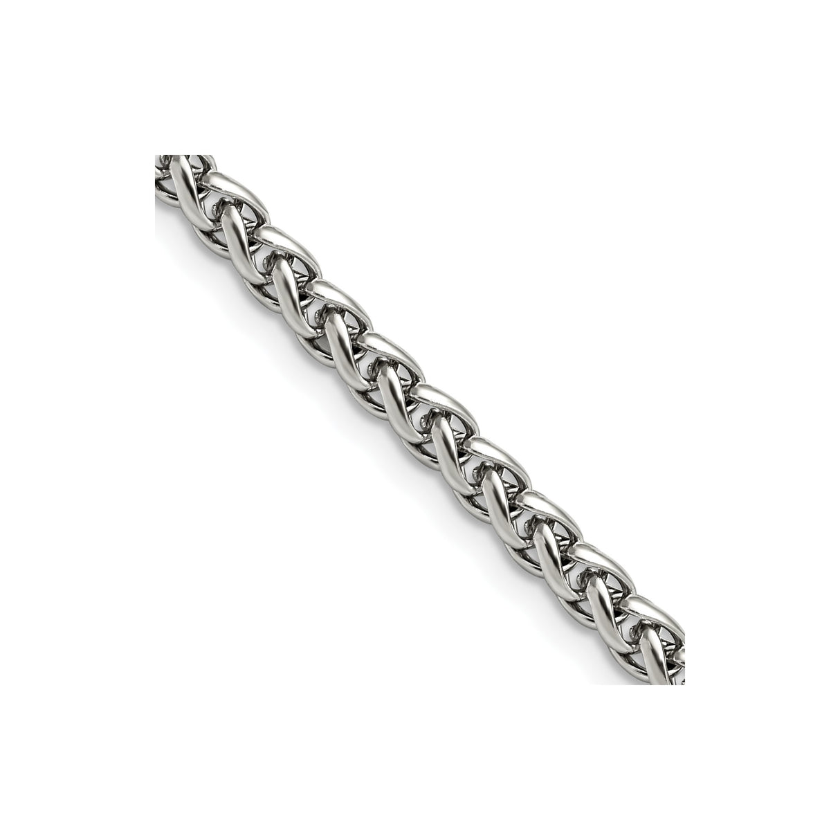 Stainless Steel 5 mm Polished Chain Necklace detail view