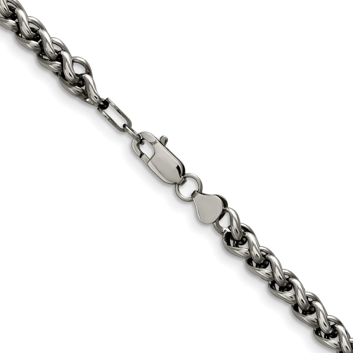 Stainless Steel 6 mm Polished Chain Necklace alternate angle