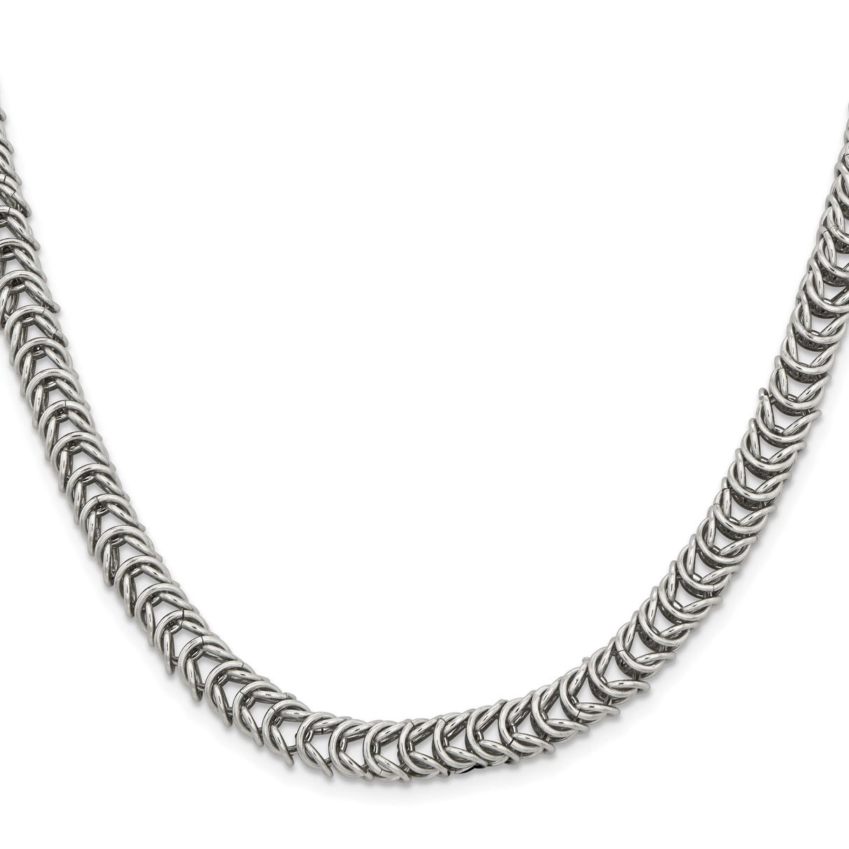 Stainless Steel 7 mm Polished Chain Necklace