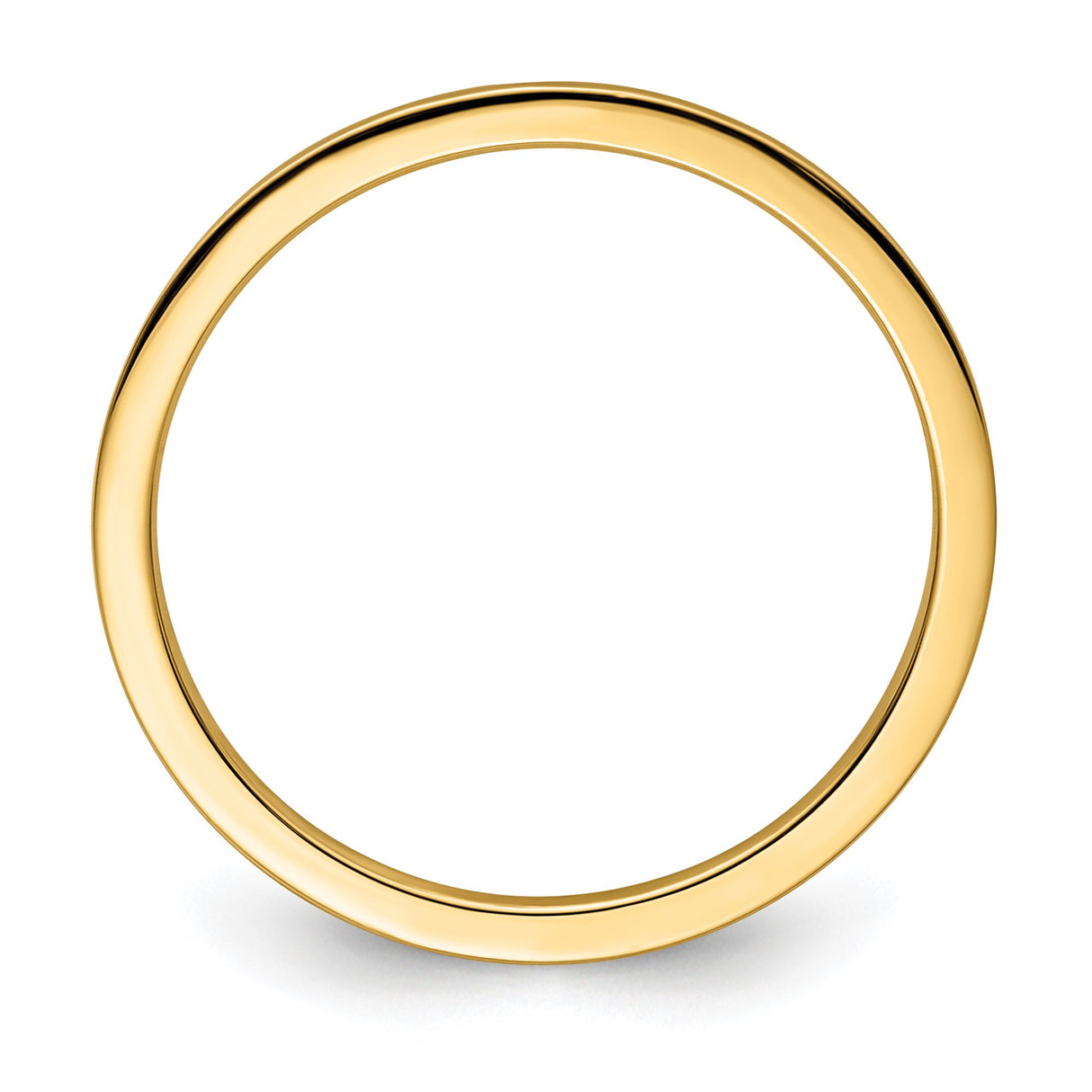 14k Yellow Gold Flat wedding band ring alternate angle