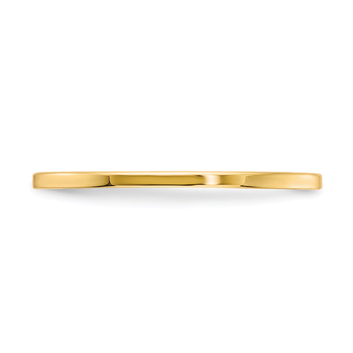 14k Yellow Gold Flat wedding band ring detail view