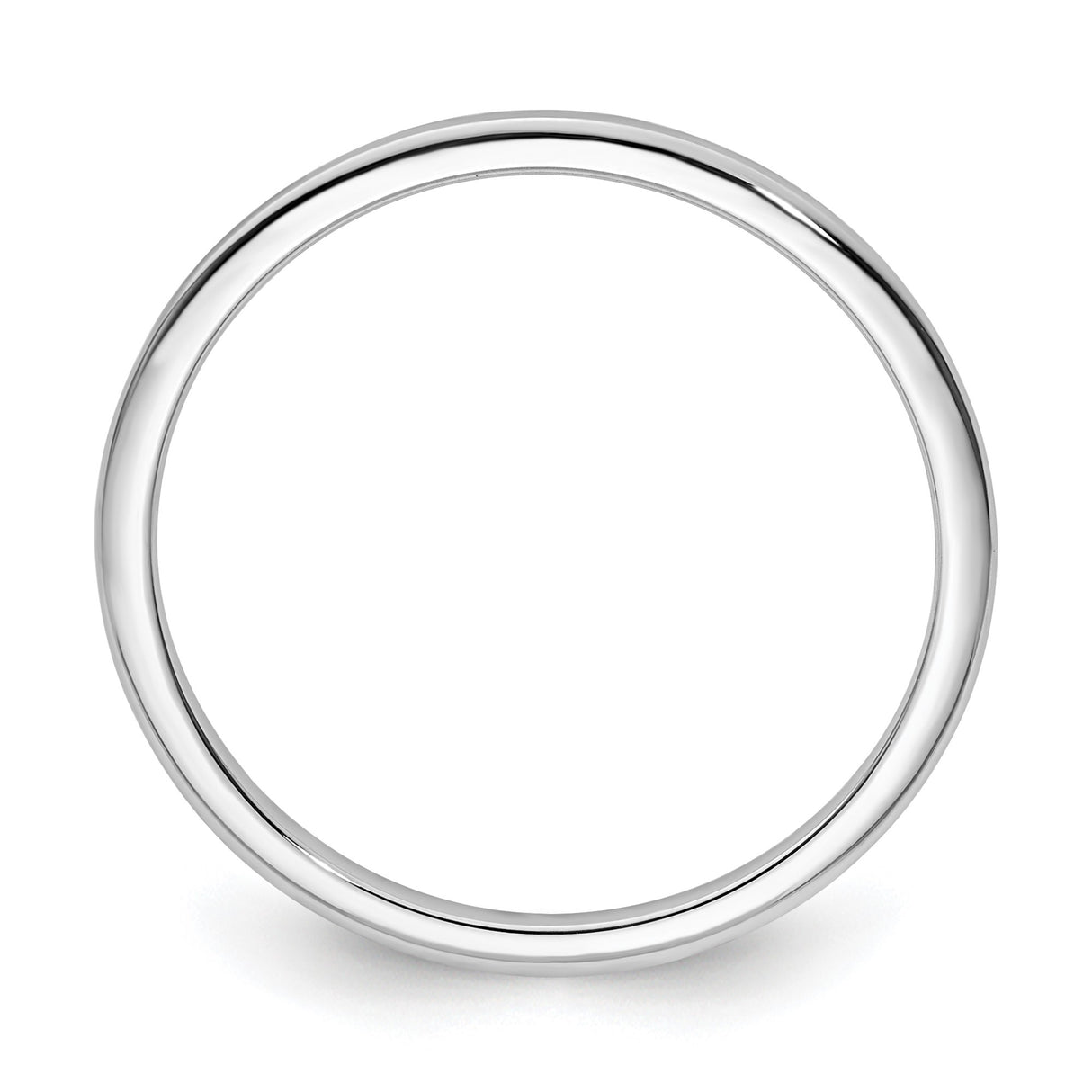 14k White Gold Domed wedding band ring alternate angle