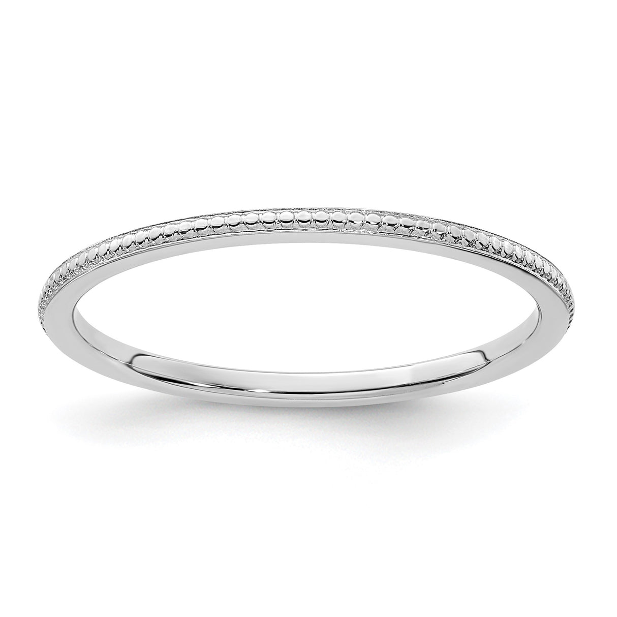 14k White Gold wedding band ring