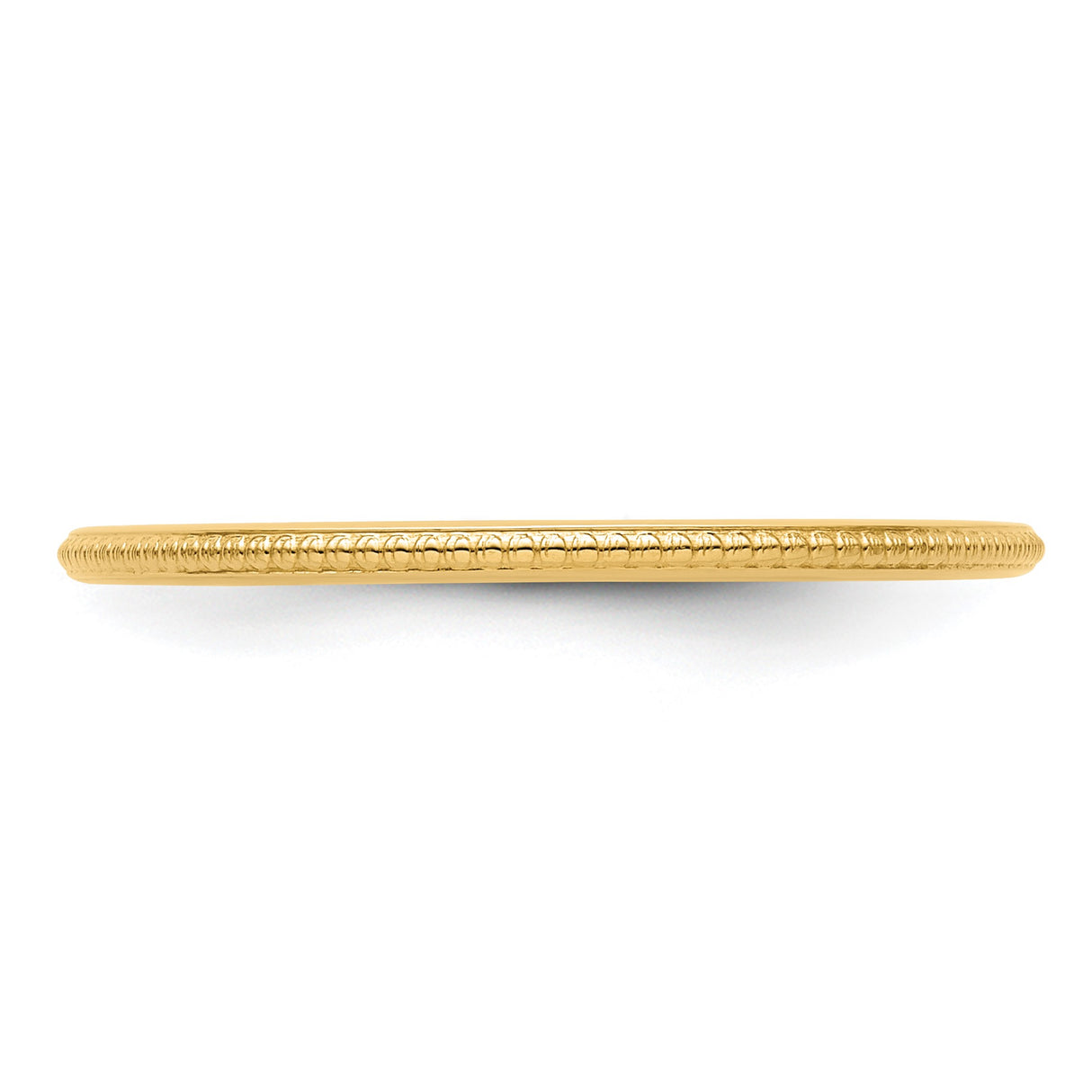 14k Yellow Gold wedding band ring detail view