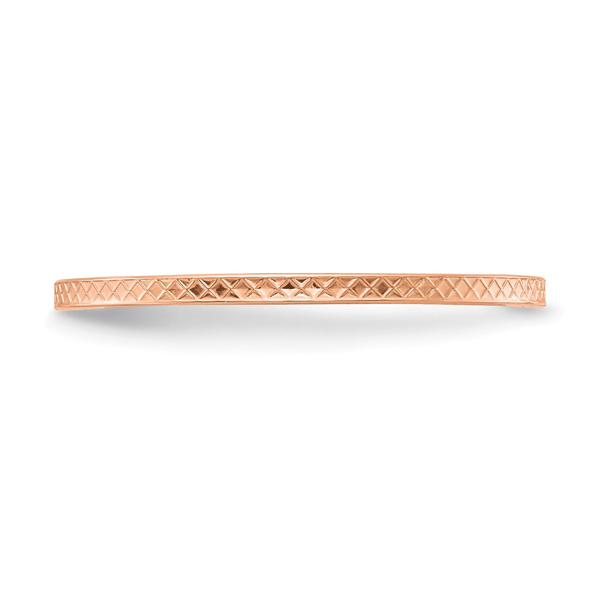14k Rose Gold wedding band ring detail view