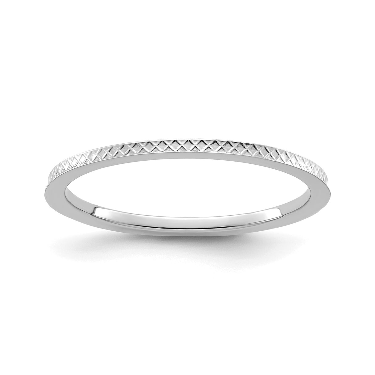 14k White Gold wedding band ring