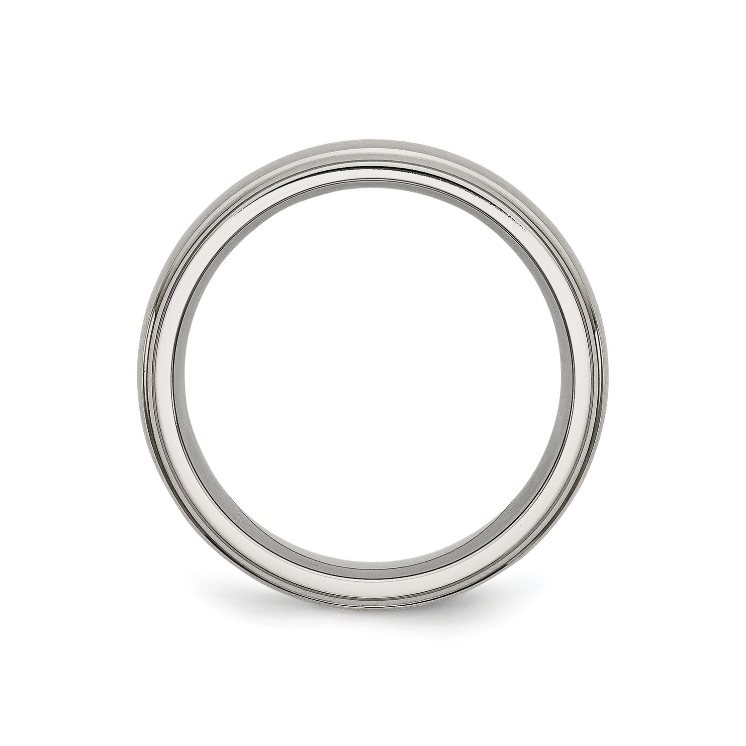 Titanium Wedding Band with Brushed Center and Polished Edges, Lightweight Comfort Fit Ring