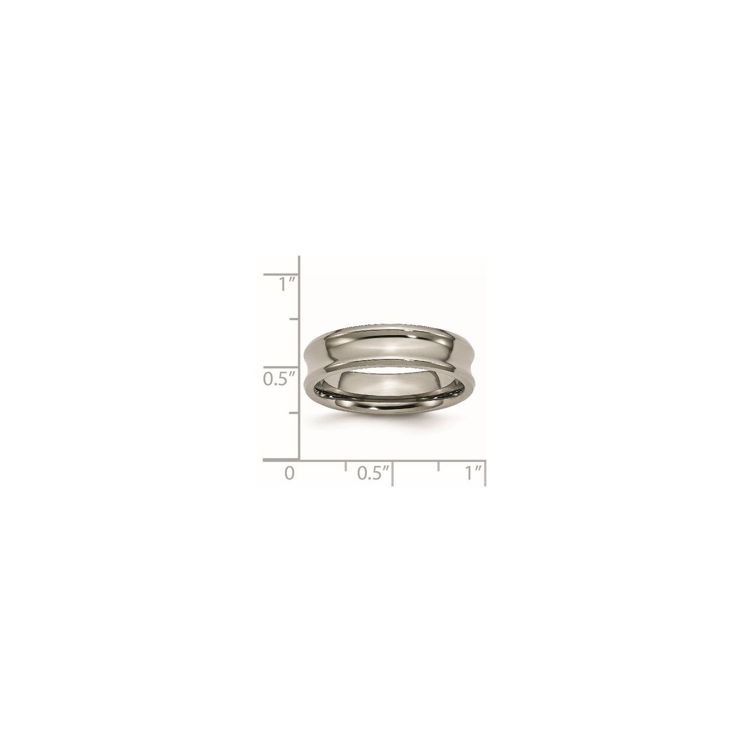 Titanium Wedding Band Ring, High-Polish Domed Minimalist Design, Unisex and Hypoallergenic