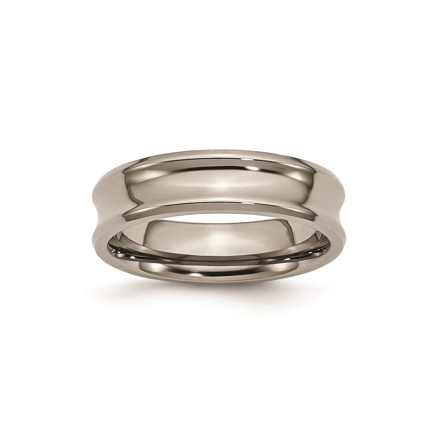 Titanium Wedding Band Ring, High-Polish Domed Minimalist Design, Unisex and Hypoallergenic