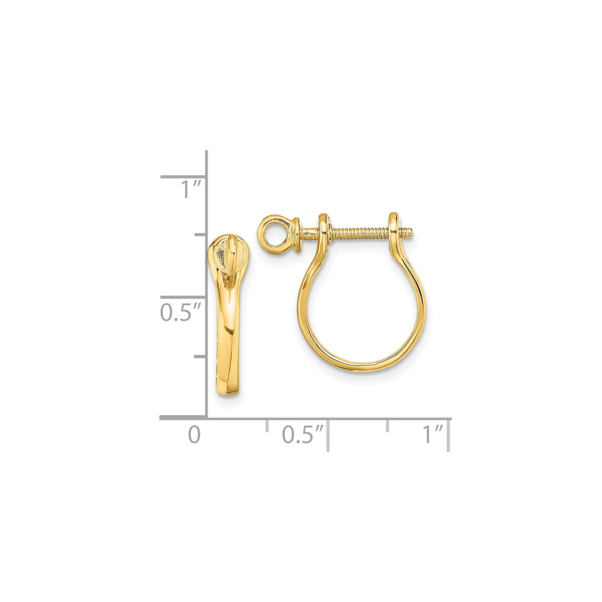 14k Yellow Gold Shackle Pendant, Realistic Screw-Pin Design, Nautical Maritime Charm