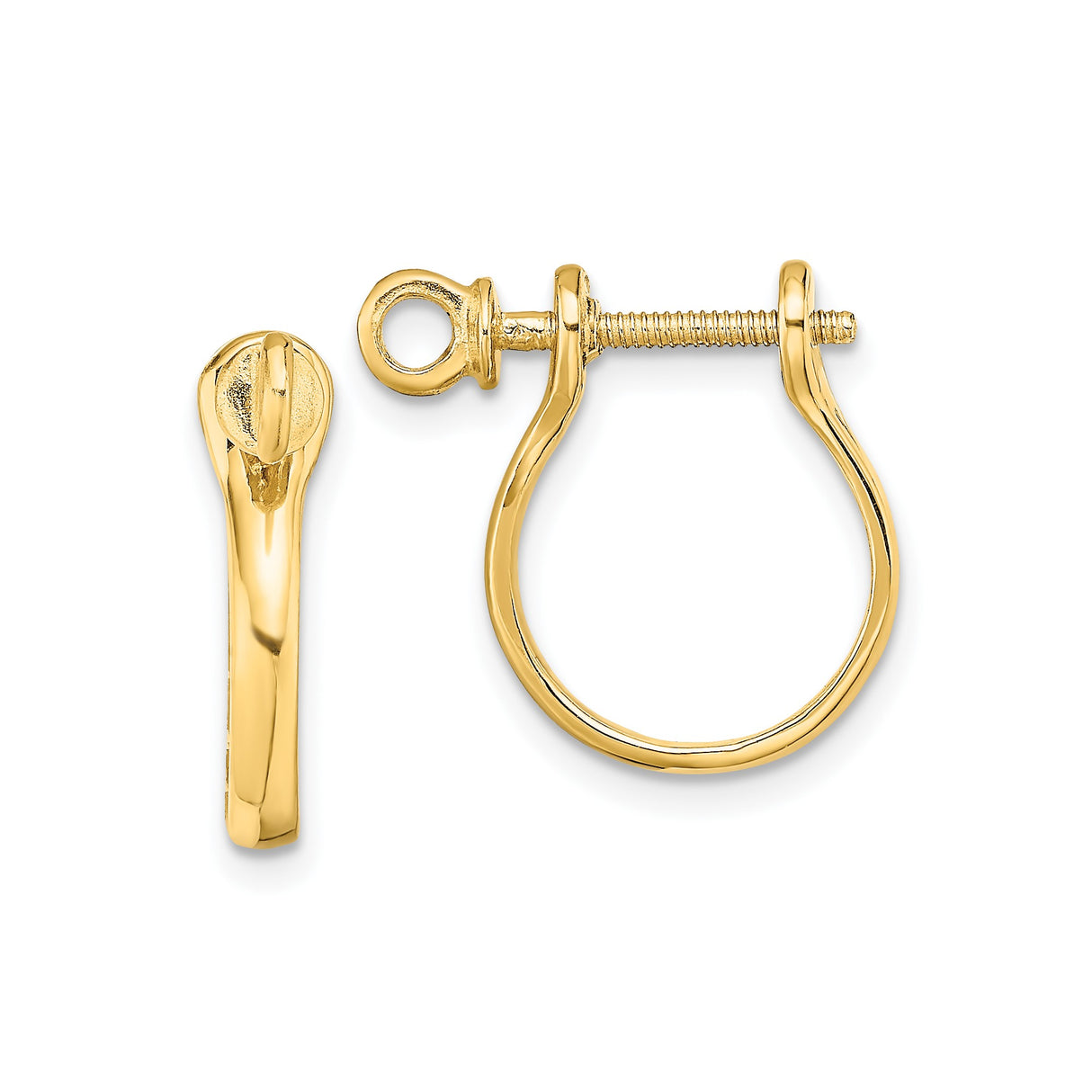 14k Yellow Gold Shackle Pendant, Realistic Screw-Pin Design, Nautical Maritime Charm