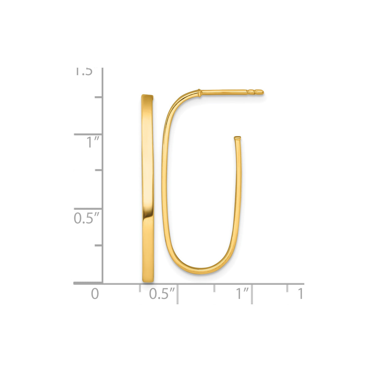 14k Yellow Gold Threader Earrings, Sleek Modern Bar Design, Minimalist Long Dangle Style for Women