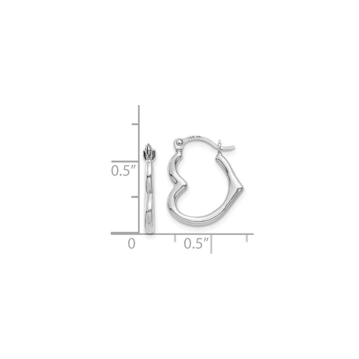 14k White Gold Twisted Hoop Earrings, Wavy Polished Design, Lightweight Contemporary Style