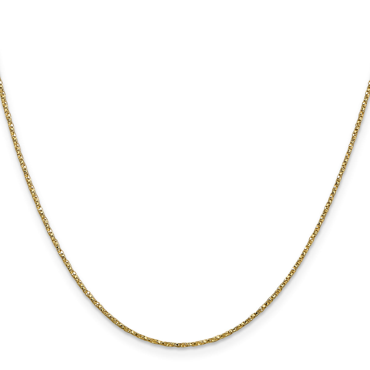 14K Yellow Gold 0.95 mm Box Chain Necklace, Polished
