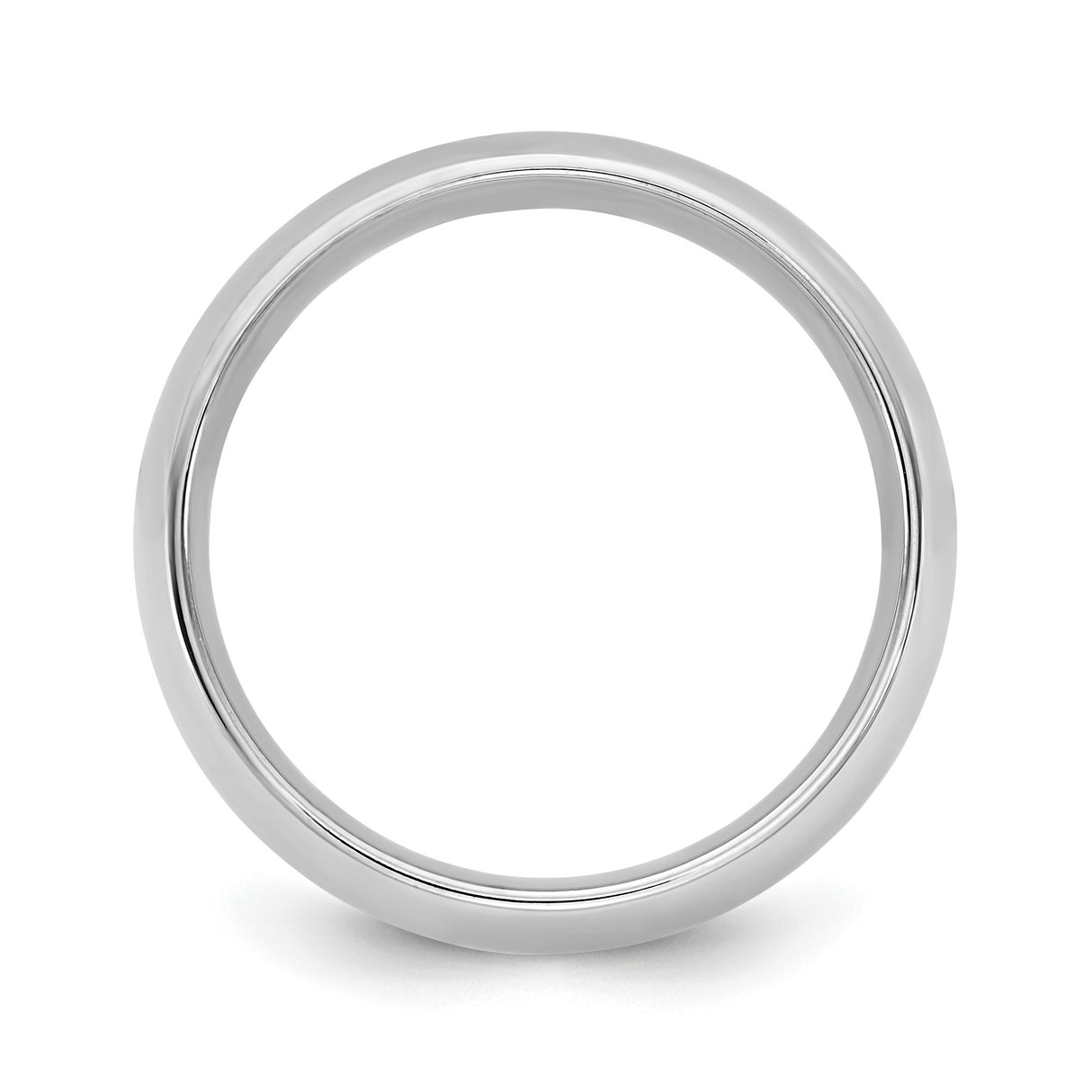 14k White Gold Comfort Fit wedding band ring alternate angle