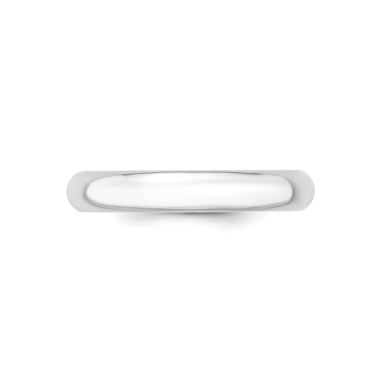 10k White Gold Comfort Fit, Lightweight wedding band ring detail view