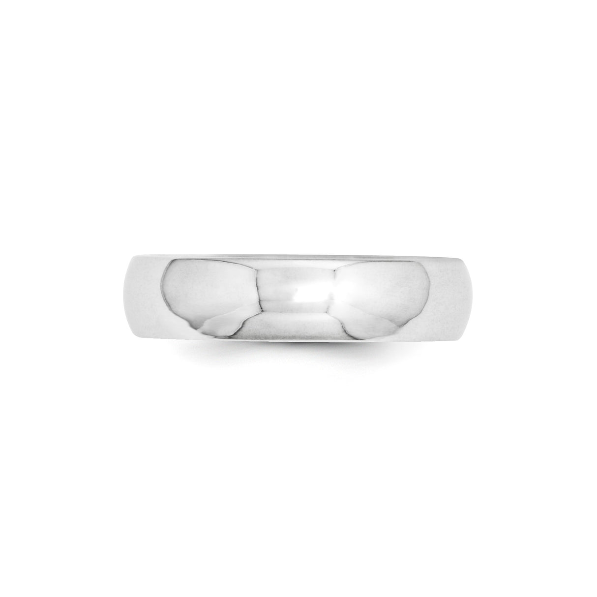 10k White Gold Comfort Fit, Lightweight wedding band ring detail view
