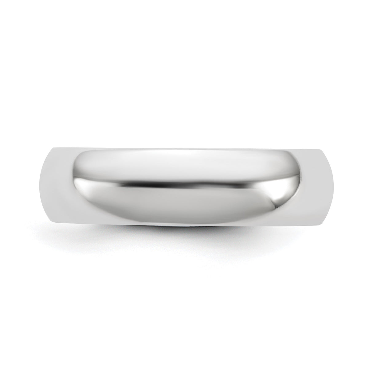 10k White Gold Comfort Fit wedding band ring detail view