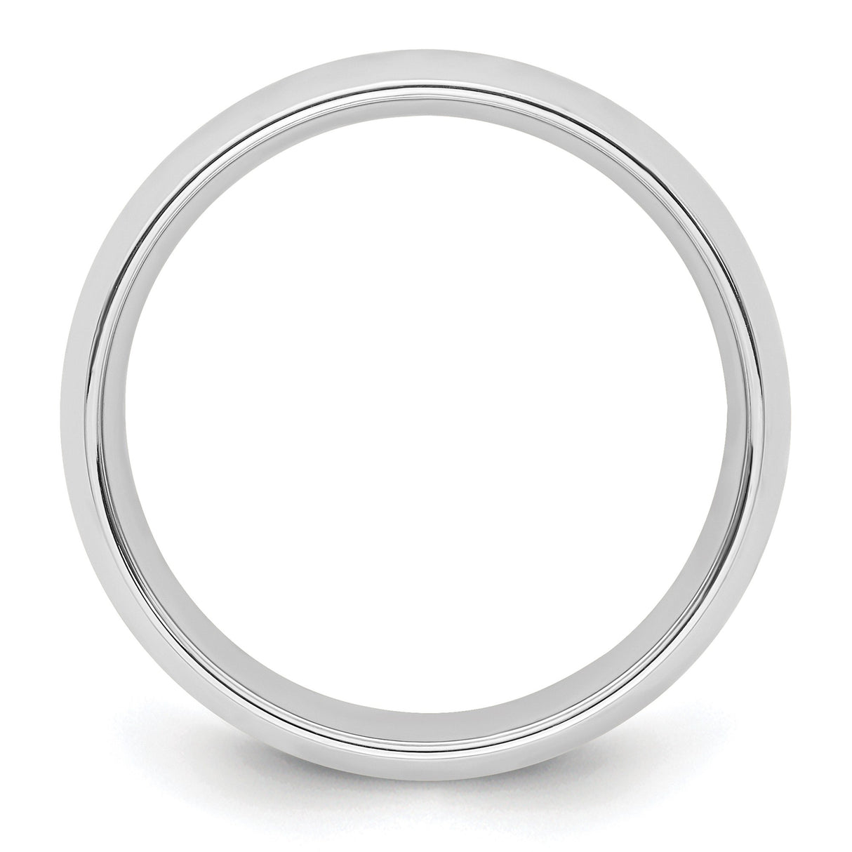 10k White Gold Comfort Fit, Lightweight wedding band ring alternate angle
